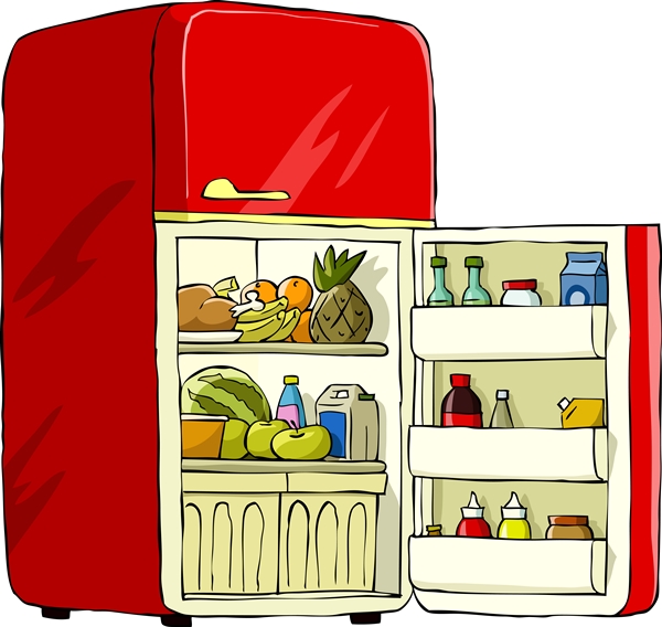 Kühlschrank von morgen - moderne Küche - Gebäudeautomatisation / Smart Home